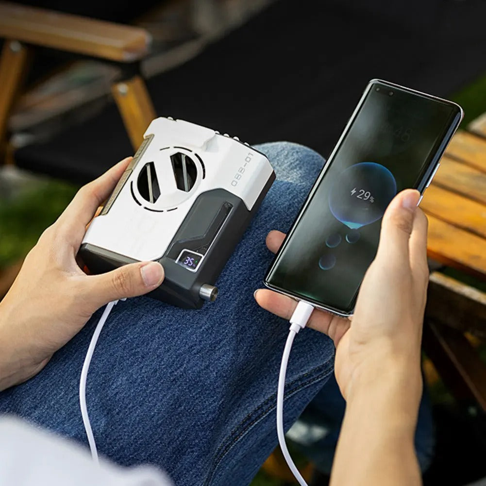 Clip-On Fan + Portable Phone Charger