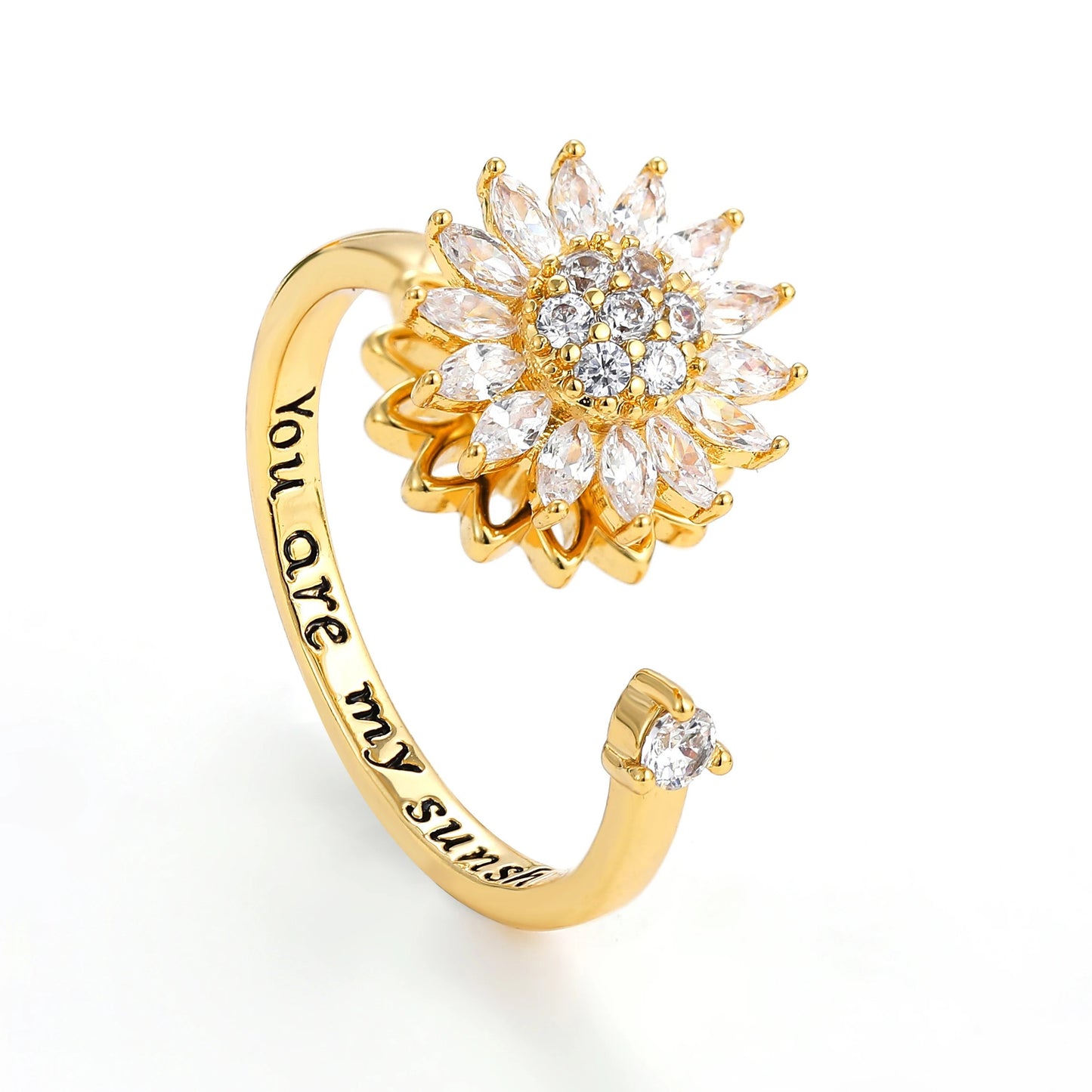 Flower Spinner Anxiety Ring - One Size Fits All