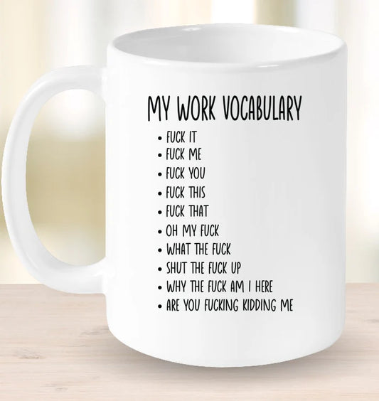 Work Vocabulary Mug