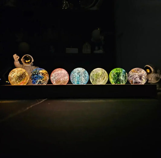 7 Galaxies Crystal Sphere Decor