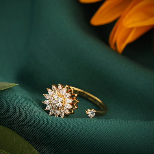 Flower Spinner Anxiety Ring - One Size Fits All