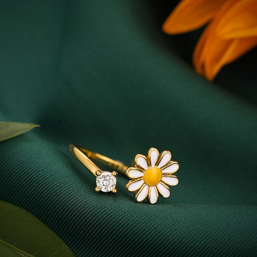 Flower Spinner Anxiety Ring - One Size Fits All