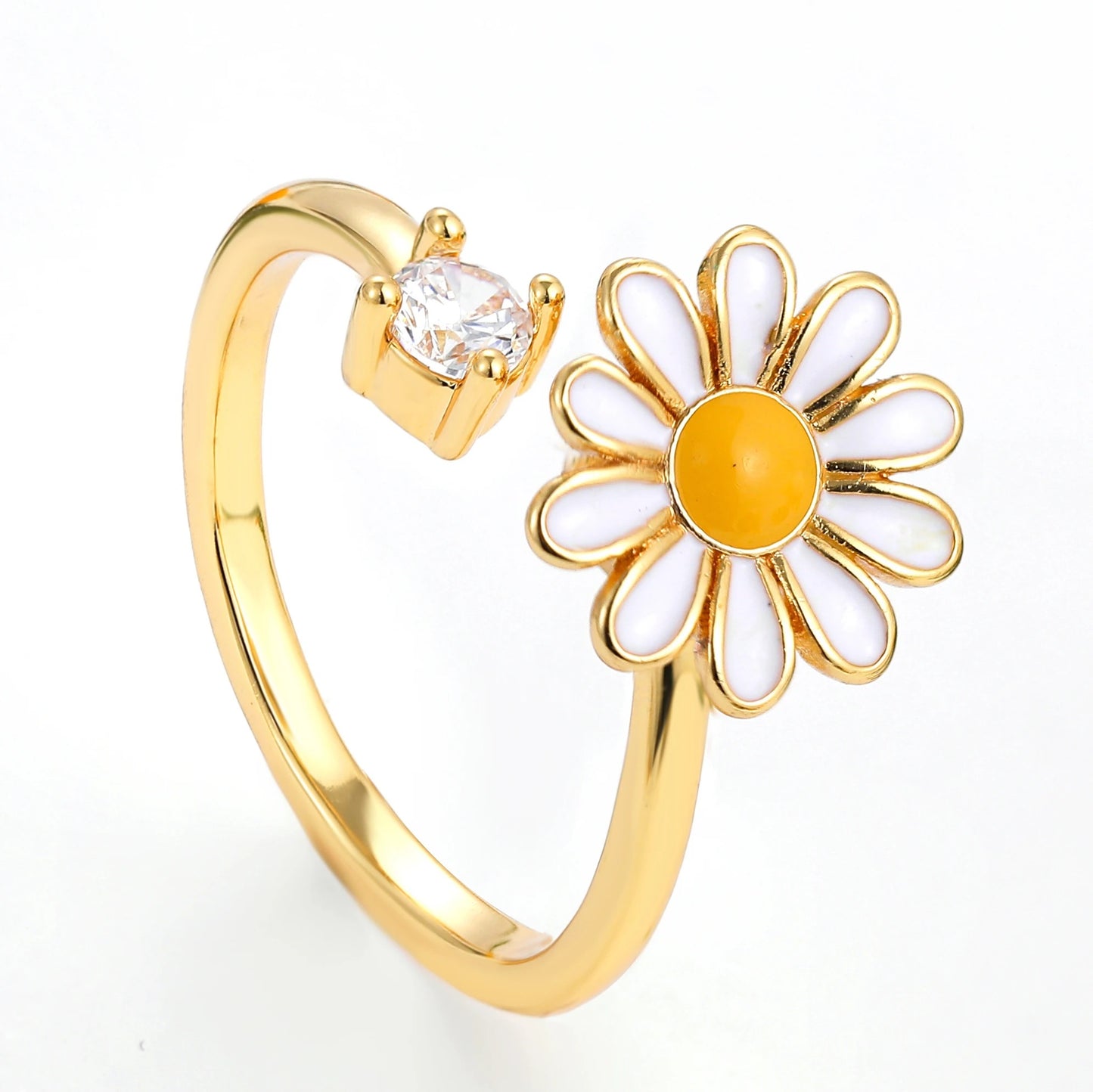 Flower Spinner Anxiety Ring - One Size Fits All