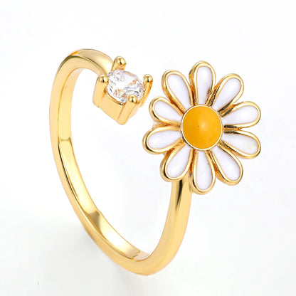 Flower Spinner Anxiety Ring - One Size Fits All